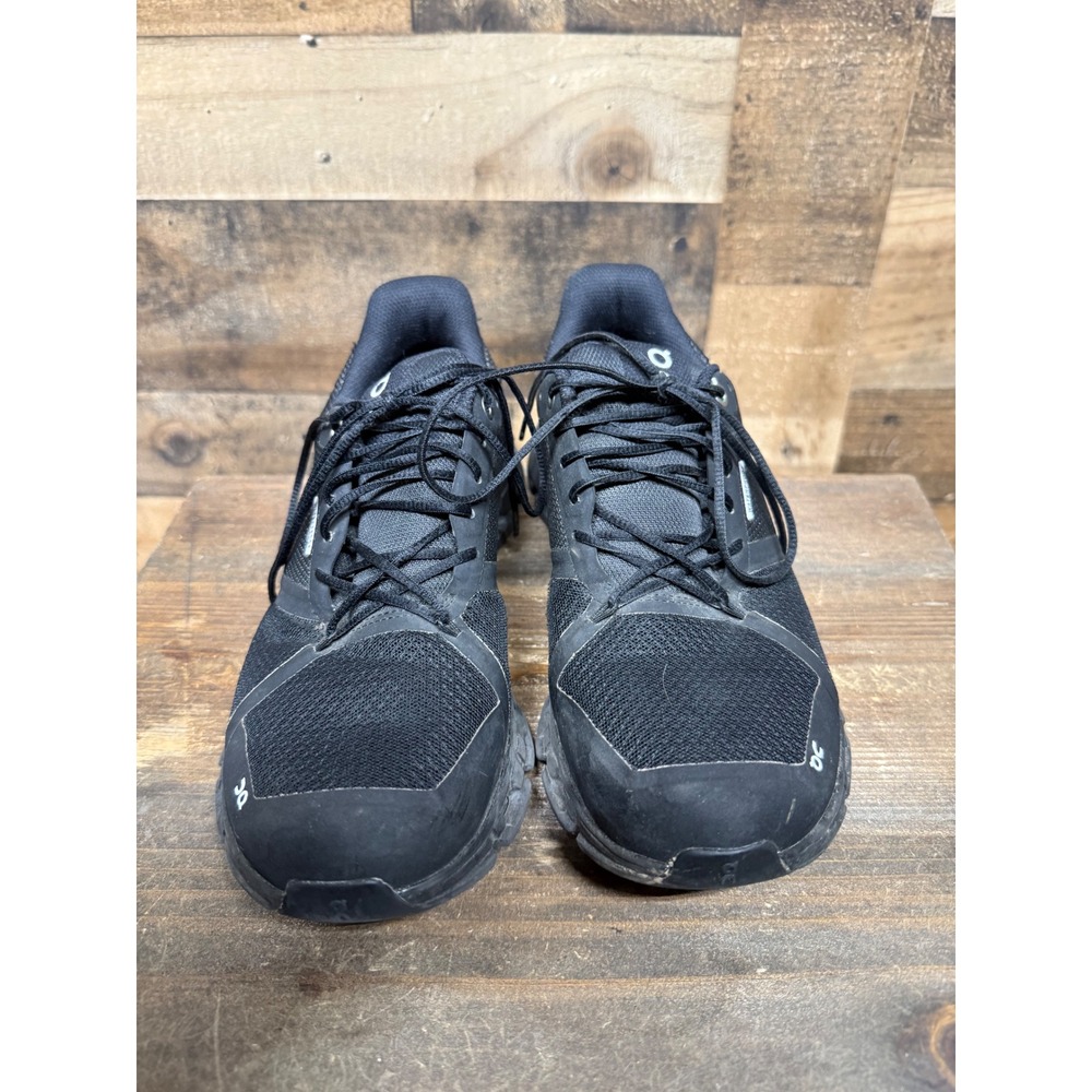 On Cloudflyer Waterproof Black Running Shoes Womens 8 Stability Sneakers - Picture 4 of 6